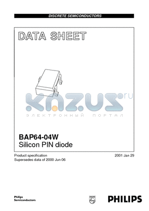 BAP64-04W datasheet - Silicon PIN diode