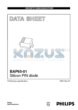 BAP65-01 datasheet - Silicon PIN diode