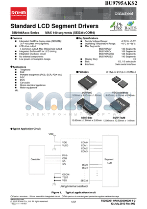 BU9795AKS2 datasheet - Standard LCD Segment Drivers