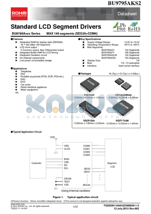BU9795AGUW datasheet - Standard LCD Segment Drivers