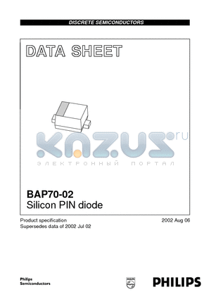 BAP70-02 datasheet - Silicon PIN diode