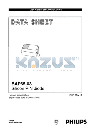 BAP65-03_01 datasheet - Silicon PIN diode