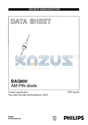 BAQ800 datasheet - AM PIN diode