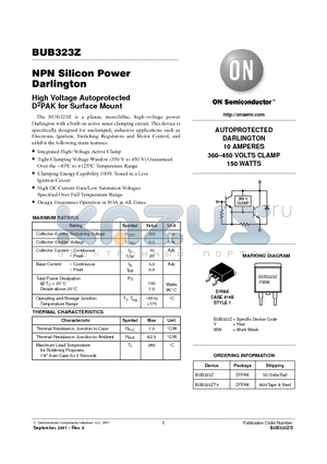 BUB323 datasheet - NPN Silicon Power Darlington