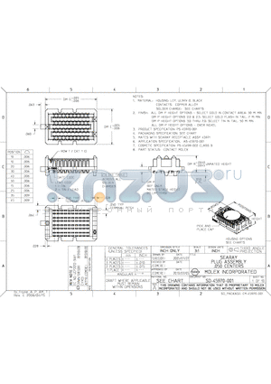 0459702111 datasheet - SEARAY PLUG ASSEMBLY .050 CENTERS