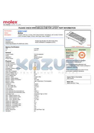 0459713387 datasheet - 1.27mm (.050