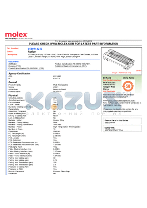 0459713213 datasheet - 1.27mm (.050