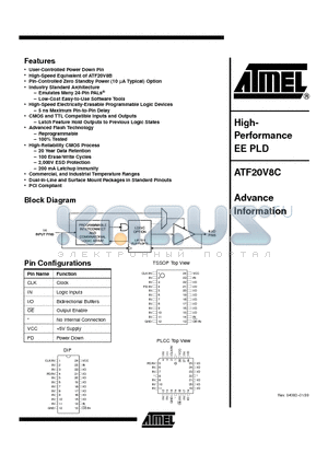 ATF20V8C datasheet - High- Performance EE PLD