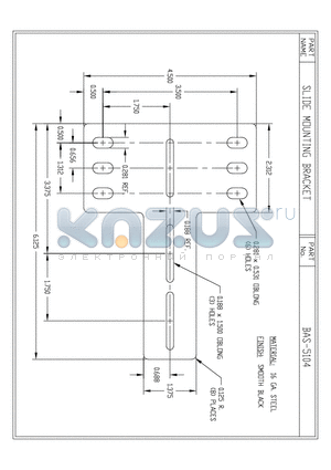 BAS-5104 datasheet - SLIDE MOUNTING BRACKET