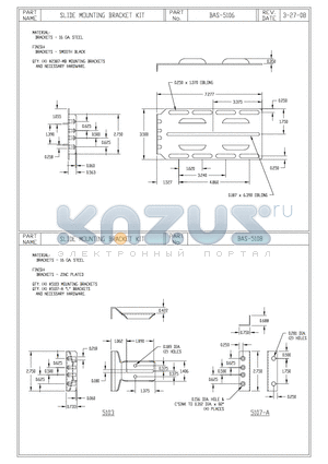 BAS-5106 datasheet - SLIDE MOUNTING BRACKET KIT