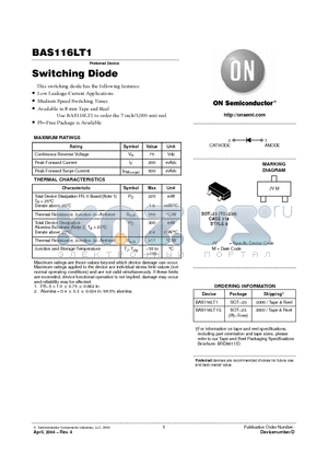 BAS116LT1_04 datasheet - Switching Diod