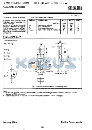 BUK457-400 datasheet - POWER MOS TRANSISTOR