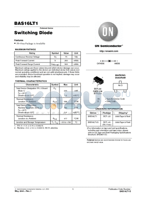 BAS16LT3G datasheet - Switching Diode