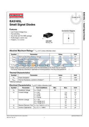 BAS16SL_10 datasheet - Small Signal Diodes
