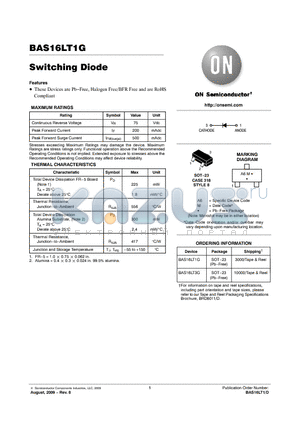 BAS16LT1G datasheet - Switching Diode