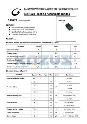 BAS16X datasheet - Swithching Diode