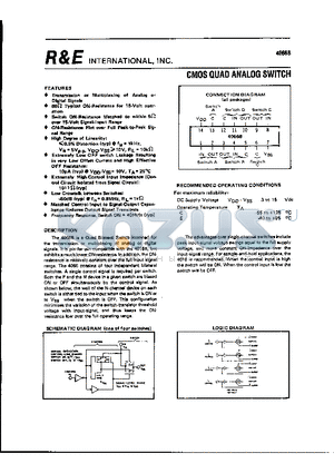 4066B datasheet - CMOS QUAD ANALOG SWITCH