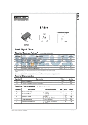 BAS19 datasheet - Small Signal Diode