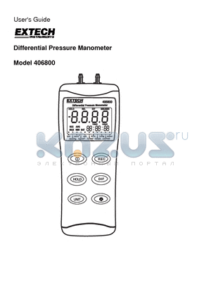 406800 datasheet - Differential Pressure Manometer