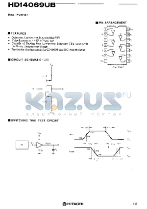 4069UB datasheet - Hex Inverter