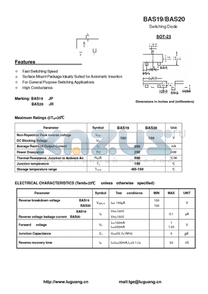 BAS19 datasheet - Switching Diode