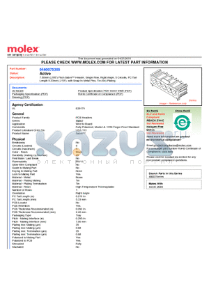 0460075305 datasheet - 7.50mm (.295