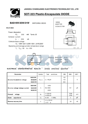 BAS19W-21W datasheet - SWITCHING DIODE