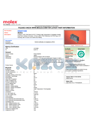 0462071006 datasheet - 4.20mm (.165