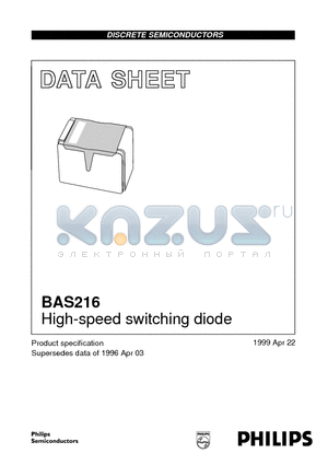 BAS216 datasheet - High-speed switching diode