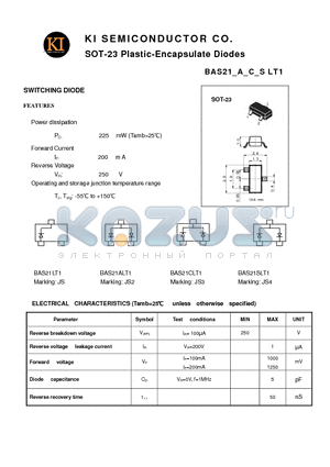 BAS21A datasheet - SOT-23 Plastic-Encapsulate Diodes