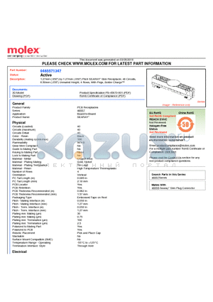 0465571347 datasheet - 1.27mm (.050