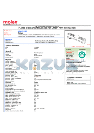 0465571545 datasheet - 1.27mm (.050