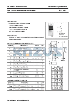 BUL382 datasheet - isc Silicon NPN Power Transistor