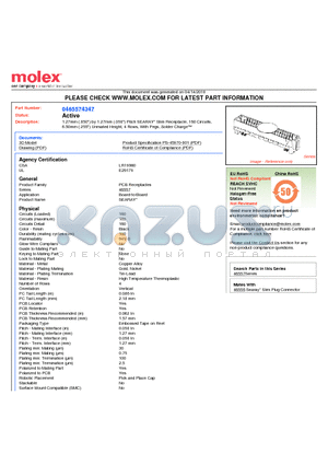 0465574347 datasheet - 1.27mm (.050