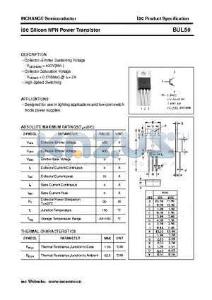 BUL59 datasheet - isc Silicon NPN Power Transistor