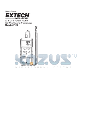 407123 datasheet - Hot Wire Thermo-Anemometer