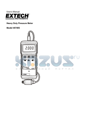 407495 datasheet - Heavy Duty Pressure Meter