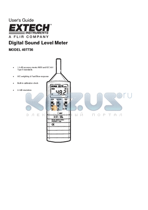 407736 datasheet - Digital Sound Level Meter