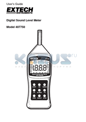 407750 datasheet - Digital Sound Level Meter