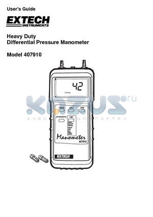407910 datasheet - Heavy Duty Differential Pressure Manometer