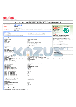 0470191602 datasheet - 2.54mm (.100