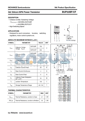 BUP22BF datasheet - isc Silicon NPN Power Transistor