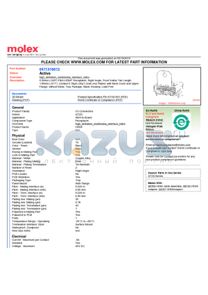 0471516012 datasheet - 0.50mm (.020