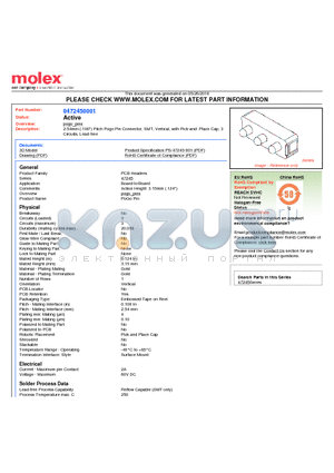 0472450001 datasheet - 2.54mm (.100