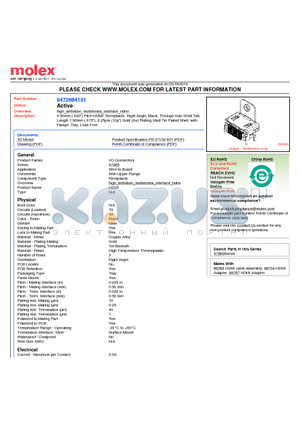 0472664101 datasheet - 0.50mm (.020