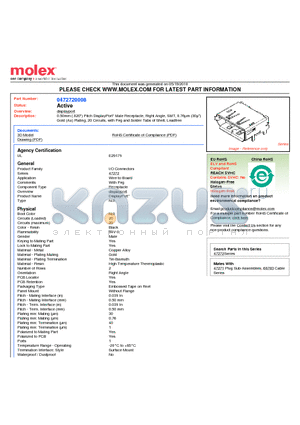 0472720008 datasheet - 0.50mm (.020