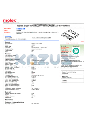 0473121001 datasheet - 2.54mm (.100