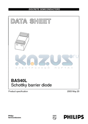 BAS40L datasheet - Schottky barrier diode