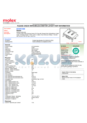 0473911000 datasheet - 1.27mm (.050