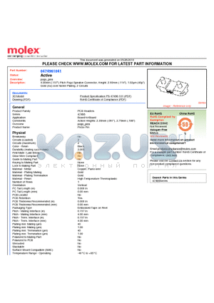 0474961041 datasheet - 4.00mm (.157